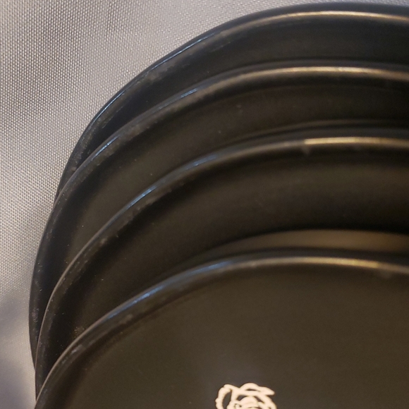 Threshold Kitchen Threshold Black Scull Rose Small Appetizer Plates